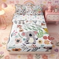 thumbnail image 1 of Erosebridal Mellow Koala Zipper Queen Comforter Set with Fitted Sheet and 2 Pillowcases,Country Bloom Print Zipper Bedding Set,Taupe Green,Reversible, 1 of 6