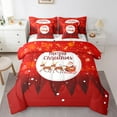 thumbnail image 1 of Erosebridal Merry Christmas Bedding Sets Twin Size, Reindeer Elk Comforter Sets with Sheets, Red Reversible Bed Set, Super Cozy Bedroom Decor, 7 Pieces, 1 of 4