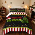 thumbnail image 1 of Manfei Merry Christmas Queen Comforter Set Holiday Comforter Sets Queen, Blue White 3pcs 1 Comforter and 2 Pillowcases, Xmas Reversible, 1 of 6