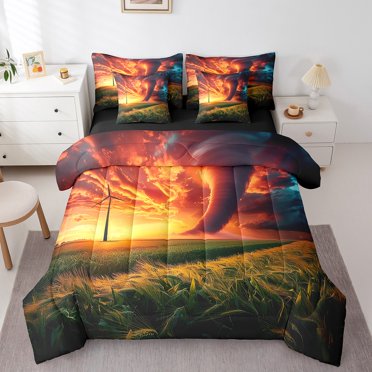 Erosebridal Boys Soccer Bedding Set Football Sports King Comforter Set For Kids Teen Youth Bedroom Decor Lightning Baseball Quilt Duvet Water Fire Basketball Comforter With 2 Pillow Cases Red Blue