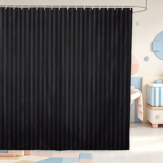 Erosebridal Mid-Century Line Pattern Shower Curtain 72Wx84L,Aesthetic Striped Bathroom Shower Curtain