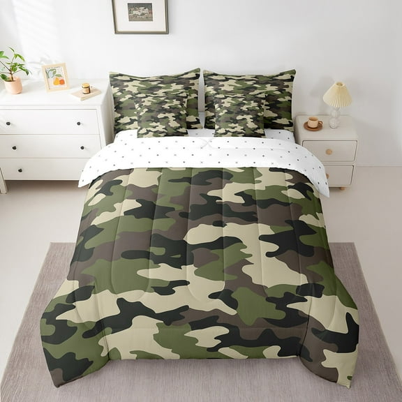 Erosebridal Military Army Bedding Twin Size, Modern Camouflage Bed in a Bag Twin size, Teens Adults, 7-Piece