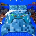 thumbnail image 1 of Erosebridal Miners Games Checkered Full Size Comforter Sets,Gamepad Gamer Video Games Bedding Sets For Kids,Reversible 3 Pieces, 1 of 7