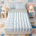 thumbnail image 1 of Erosebridal Minimalist Geometric Stripes Zipper Twin Comforter Sets with Fitted Sheet and 2 Pillowcases,Abstract Striped Zipper Bedding Set,Light Gray Reversible,4 Pieces, 1 of 7