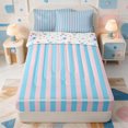 thumbnail image 1 of Erosebridal Minimalist Lines Zipper Twin Comforter Sets with Fitted Sheet and 2 Pillowcases,Stripes Art Zipper Bedding Set,Colorful Stars Reversible,4pcs, 1 of 7
