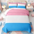 thumbnail image 1 of Erosebridal Minimalist Stripe Quilt King,Mid-Century Lines King Coverlet Set,3pcs,1 Bedspread and 2 Pillowcases, 1 of 7