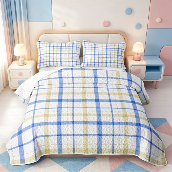 Erosebridal Minimalist Stripe Twin Quilt Set,Boho Lines Twin Coverlet Set,2 Pieces,1 Bedspread and 1 Pillowcase