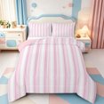 thumbnail image 1 of Erosebridal Minimalist Striped Full Size Comforter Sets,Geometric Line Bedding Comforter Set,Pink Reversible,3pcs,1 Comforter and 2 Pillowcases, 1 of 7