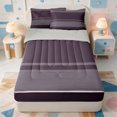 thumbnail image 1 of Erosebridal Minimalist Stripes Zipper Twin Comforter Sets with Fitted Sheet and 2 Pillowcases,Line Art Pattern Zipper Bedding Set,Light Gray Reversible,4pcs, 1 of 7