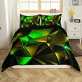 thumbnail image 1 of Erosebridal Modern Abstract Comforter Cover Twin, Yellow Green Bedding Twin Size, Geometric Honeycomb Decor, Reversible（No Comforter）, 1 of 7
