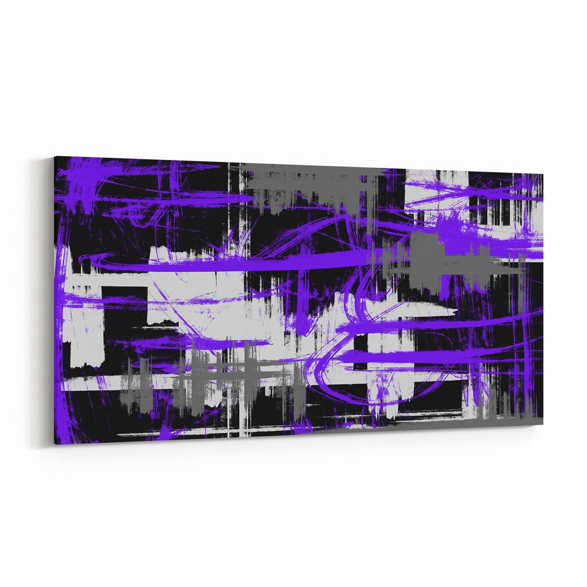 Erosebridal Modern Abstract Stripe Paintings Wall Decor Framed, Black ...