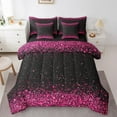 thumbnail image 1 of Erosebridal Sparkle Glitter Bedding Sets King Size,Sparkling Sequin Print Bed in a Bag King size,Super Cozy Reversible Bedding King Size,Teenager Bedroom Decor,7 Pieces, 1 of 6