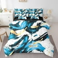 thumbnail image 1 of Erosebridal Modern Fashion Bedding Sets Queen Size, Watercolor Artwork Comforter Sets with Sheets, Cyan Reversible Bed Sheets Set, Ultra Soft Room Decorative, 7 Pieces, 1 of 6