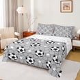 thumbnail image 1 of Erosebridal Modern Geometric Hockeycomb Queen Sheet Sets,Football Soccer Sport Bed Set For Kids Boys 4pcs, 1 of 6