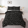thumbnail image 1 of Erosebridal Modern Leopard Print Kids Full Size Comforter Sets, Farmhouse Camo Printed Bedding Sets, Black Reverisble, 3-Piece, 1 of 5