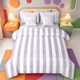 thumbnail image 1 of Erosebridal Modern Lines 7-Piece Twin Bedding,Minimalist Stripe Bedding Comforter Set,Light Gray Reversible, 1 of 7