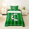 thumbnail image 1 of Erosebridal Modern Soccer Court Pattern Kids Twin Sheet Sets,Letter C Monogrammed Bedding For Boys Teens 3pcs, 1 of 6