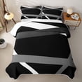 thumbnail image 1 of Erosebridal Modern Stripe Abstract Quilt King,Geometric Line King Coverlet Set For Girls,3 Pieces, 1 of 7