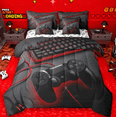 thumbnail image 1 of Erosebridal Modern Video Game 7-Piece Bedding Comforter Set,Kids Game Controller King Bedding Sets For Console Gamer,Reversible, 1 of 7