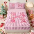 thumbnail image 1 of Manfei Monogram Zipper Full Size Comforter Sets with Fitted Sheet and 2 Pillowcases Letter Zipper Bedding Set, Pink S, Pink Reversible, 1 of 7