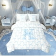 thumbnail image 1 of Erosebridal Monogrammed Bow Tie Bed in a Bag Full size,Dreamy Princess Bed Set,Letter Bedroom Decor,Reversible,Breathable,7-Piece, 1 of 5