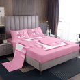 thumbnail image 1 of Erosebridal Monogrammed E Twin Sheet Sets, Initial Letter Bedding Twin Size, Pink Bow Reversible Bed Sheets Twin, Super Cozy Bedroom Decor, 3-Piece, 1 of 7