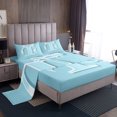thumbnail image 1 of Erosebridal Monogrammed I Sheet Set Twin, Initial Letter Bedding Sets Twin Size, Blue Bow Reversible Twin Sheet Sets, Super Cozy Bedroom Decor, 3 Pieces, 1 of 7