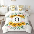 thumbnail image 1 of Erosebridal Monogrammed O Bedding Sets Queen Size, Rustic Sunflower Comforter Sets with Sheets, Plaid Bed Set, Microfiber Room Decor, 7 Pieces, 1 of 4