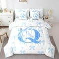 thumbnail image 1 of Erosebridal Monogrammed Q Bedding Full Size, Cute Bow-tie Bedding Sets Full Size, Initial Letter Reversible Comforter Sets with Sheets, Microfiber Room Decor, 7 Pieces, 1 of 4