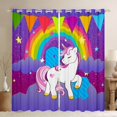 thumbnail image 1 of Erosebridal Monogrammed R Curtains and Drapes (52x63), Dreamy Unicorn Curtains for Living Room, Initial A to Z Letter Blackout Curtains for Bedroom, Window Curtains Room Decoration, 1 of 6