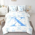 thumbnail image 1 of Erosebridal Monogrammed X Bed in a Bag King size, Kawaii Bowknot Bed Set, Initial Letter Reversible Bedding King Size, Ultra Soft Bedroom Decor, 7-Piece, 1 of 4