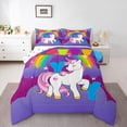 thumbnail image 1 of Erosebridal Monogrammed Y Comforter Sets Full Size, Dreamy Unicorn Comforters & Duvets, Initial A to Z Letter Reversible Bedding Full Comforter Set, Breathable Bedroom Decoration, 3pcs, 1 of 8