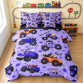 thumbnail image 1 of Erosebridal Monster Truck Full Size Bedding Sets, Off-Road Full Size Bed in a Bag, Purple Blue, Black Reversible 7-Piece, 1 of 6