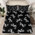 thumbnail image 1 of Erosebridal Motocross Dirt Bike Fitted Sheet Full,Motorcycle Sport Bedding Set Full Size,Black White,Lightweight,3 Pieces(No Top Sheet), 1 of 6