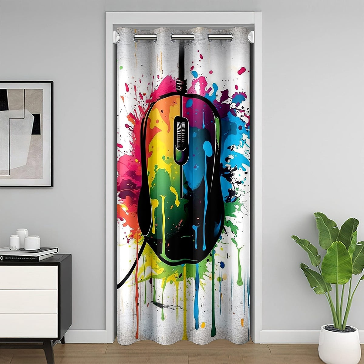 Computer Mouse Divider Erosebridal Mouse 30%-50% Room Darkening Blackout Curtain 42