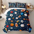 thumbnail image 1 of Erosebridal Multi Sport Ball Cartoon Twin Quilt Set,Football Basketball BallTwin Coverlet Set For Boys,2 Pieces, 1 of 7