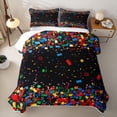 thumbnail image 1 of Erosebridal Multicolor Brick Twin Quilt Set,Cartoon Plaid Toy Print Twin Coverlet Set For Boys,2pcs, 1 of 7