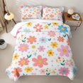 thumbnail image 1 of Erosebridal Multicolor Wild Floral Twin Quilt Set,Kawaii Flowers Pattern Twin Coverlet Set For Girls,2 Pieces, 1 of 7