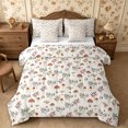 thumbnail image 1 of Erosebridal Mushroom Woodland Queen Bedding 7pcs,Forest Botanicals Bedding Comforter Set Queen,White Grey,Reversible, 1 of 6
