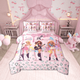 thumbnail image 1 of Erosebridal Music Guitar Bedding Sets Twin Size,Crystal Glitter Comforter Sets with Sheets,Watercolor Splash Bed in a Bag Twin size,Microfiber Famale Bedroom Decor,Reversible,7-Piece, 1 of 6