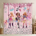 thumbnail image 1 of Erosebridal Music Guitar Curtains Pack of 2 (42Wx63L),Crystal Glitter 30%-50% Black Out Curtains,Watercolor Splash Curtains for Living Room (42Wx63L),Famale Bedroom Decor, 1 of 6