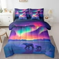 thumbnail image 1 of Erosebridal Mystic Aurora Bedding Sets Twin Size, Polar Bear Comforter Sets with Sheets, Kawaii Animal Reversible Bed Set, Super Cozy Room Decorative, 7 Pieces, 1 of 6