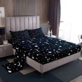 thumbnail image 1 of Erosebridal Mystic Galaxy King Sheet Sets, Stars Moon Print Bedding King Size, Cartoon Room Decor 4pcs, 1 of 7