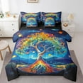 thumbnail image 1 of Erosebridal Nature Tree of Life Bedding Sets, Boho Galaxy Comforter Sets with Sheets, Planet Reversible Bed Sheets Set, Super Cozy Room Decorative, 7 Pieces, 1 of 6