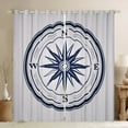 thumbnail image 1 of Erosebridal Nautical Compass Curtains and Drapes (42Wx90L),Sea Marine 30%-50% Black Out Curtains,Bedroom Decor, 1 of 6
