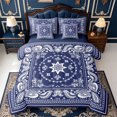 thumbnail image 1 of Erosebridal Navy Bandana 7-Piece Twin Bedding,Nature Art Bedding Comforter Set,Navy Blue Reversible, 1 of 7