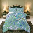 thumbnail image 1 of Erosebridal Navy Paisley Queen Comforter Set,Abstract Design Comforter Sets Queen,3-Piece,1 Comforter and 2 Pillowcases,Light Gray Reversible, 1 of 7