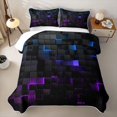 thumbnail image 1 of Erosebridal Neon Geometric Plaid Quilt Full,Modern Minimalist Print Full Bedspread Sets For Boys,3pcs, 1 of 7
