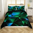 thumbnail image 1 of Erosebridal Neon Geometry Comforter Cover Twin, Stereoscopic Hexagon Duvet Cover Twin, Honeycomb Decor, Reversible（No Comforter）, 1 of 7