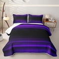 thumbnail image 1 of Erosebridal Neon Gradient Striped Bed Spread Queen for Boys Men, Purple Streak Print Queen Coverlet Set, 3pcs, 1 of 7
